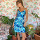 00's Blue Psychedelic Printed Dress