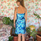00's Blue Psychedelic Printed Dress