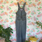 90's Dark Grey Denim Overall