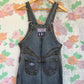 90's Dark Grey Denim Overall