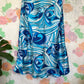 00's Blue Psychedelic Printed Dress