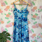 00's Blue Psychedelic Printed Dress