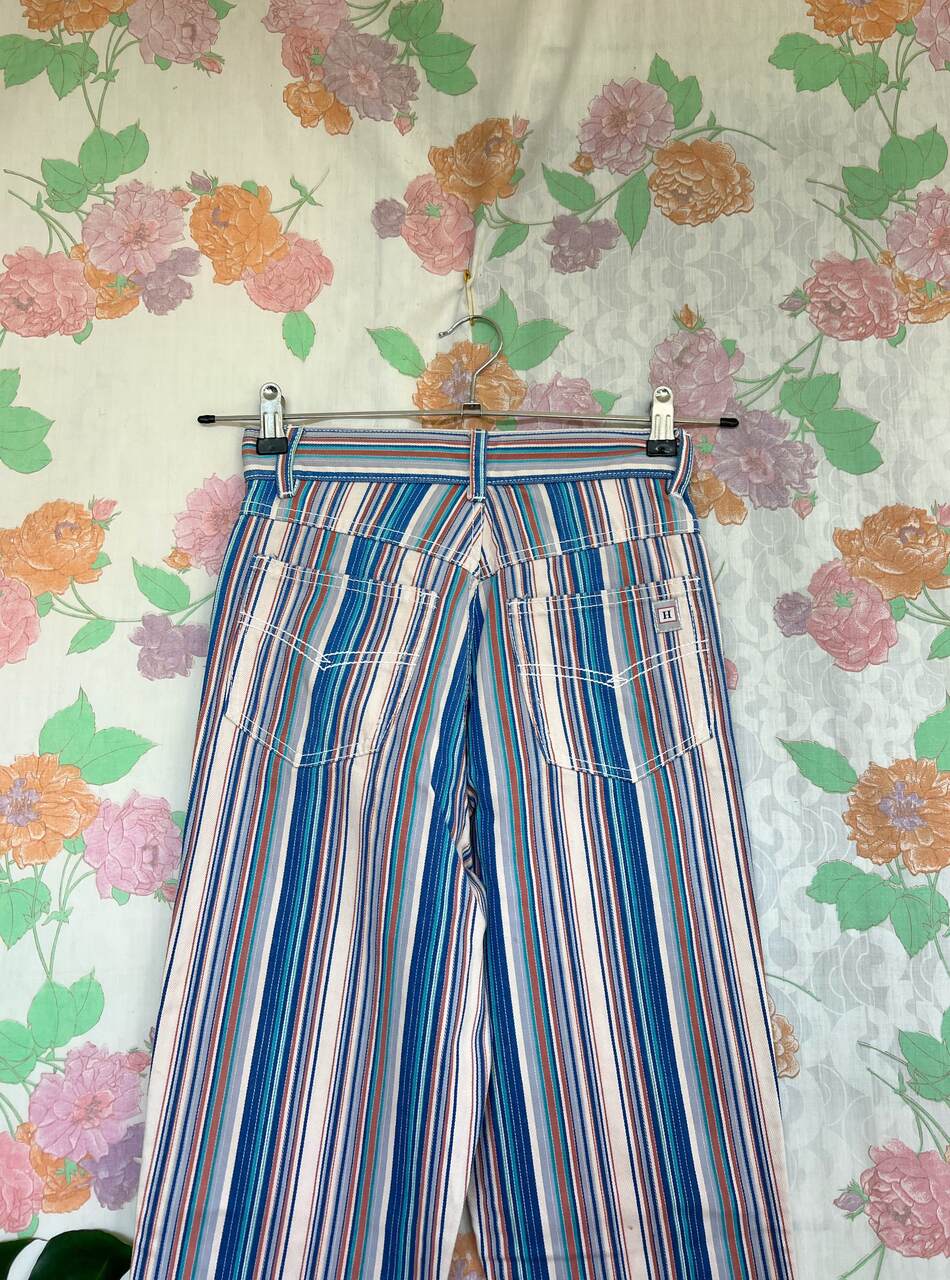 Unique Striped High Waist Pants