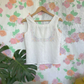 2000's Embroidered Off-White Tank Top