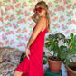 90's Assimetric Red Dress