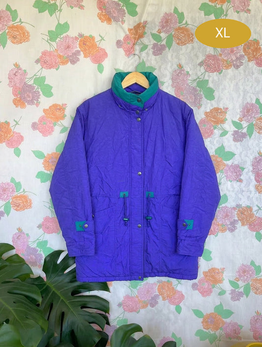 90's Purple Puffer Coat