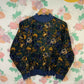 90's Dark Floral Print Sweatshirt