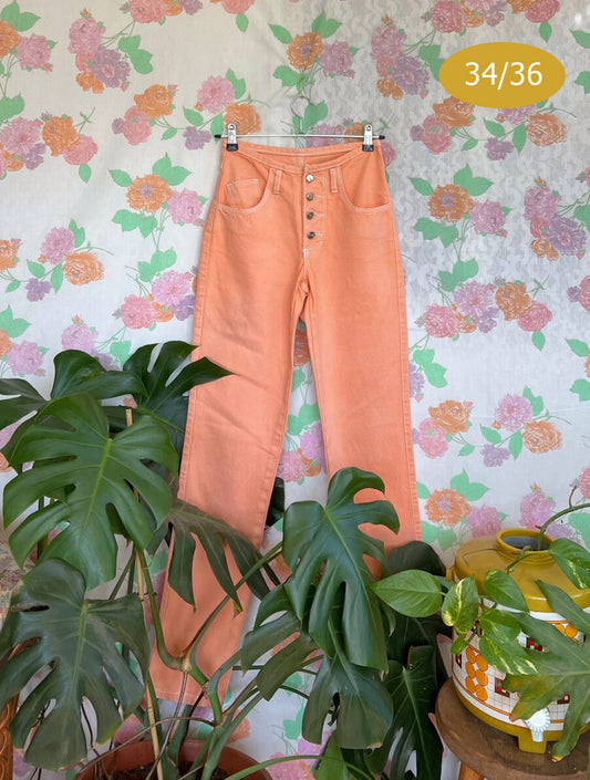 High Waist 80's Apricot Pants