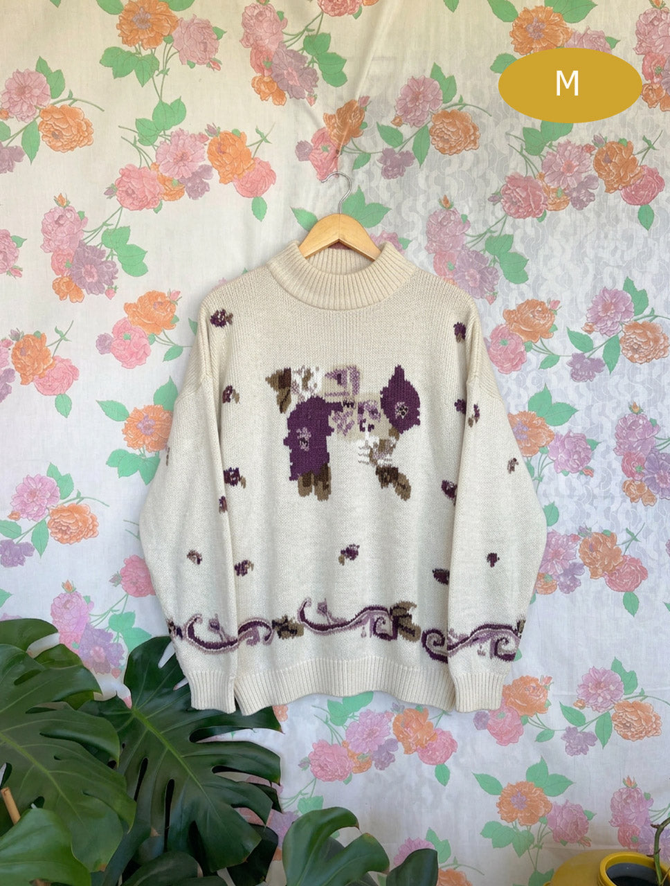 90's Detailed Knit Sweater