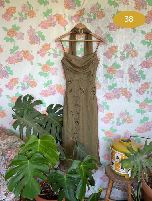 2000's Satin Detailed Dress