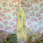 90's Yellow Floral Slip Dress
