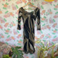 90's Graphic Swirl Long-Sleeve Dress
