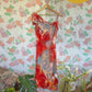 90's Red Printed Dress