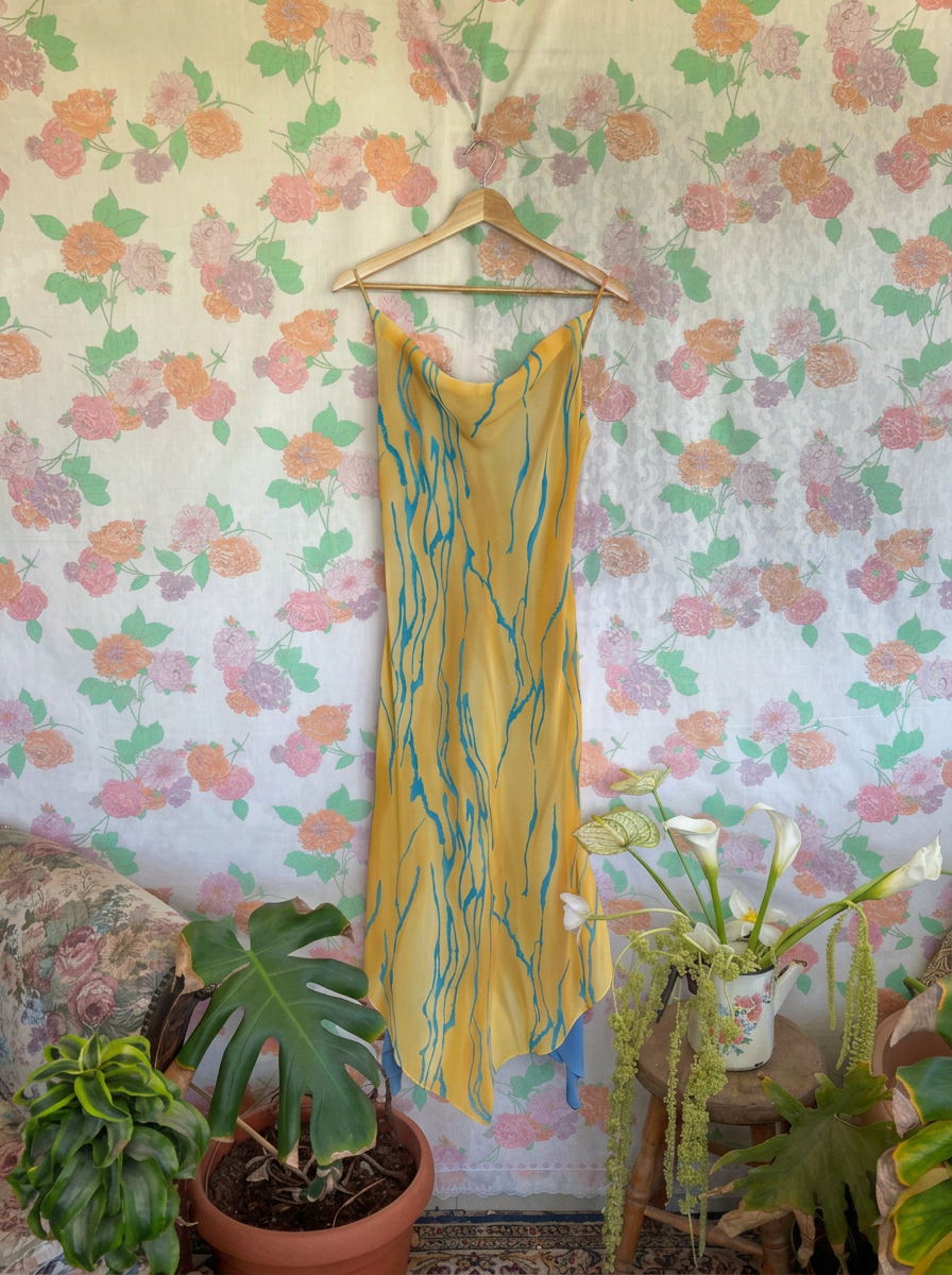 Y2K Abstract Asymmetric Dress