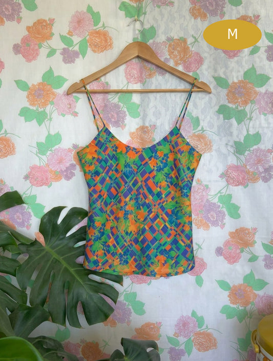 90's Brazilian Printed Strap Top