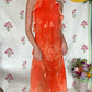 90's Ruffle Orange Dress