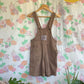 90's Brown Dungaree Romper