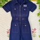 90's Unique Blue Overall