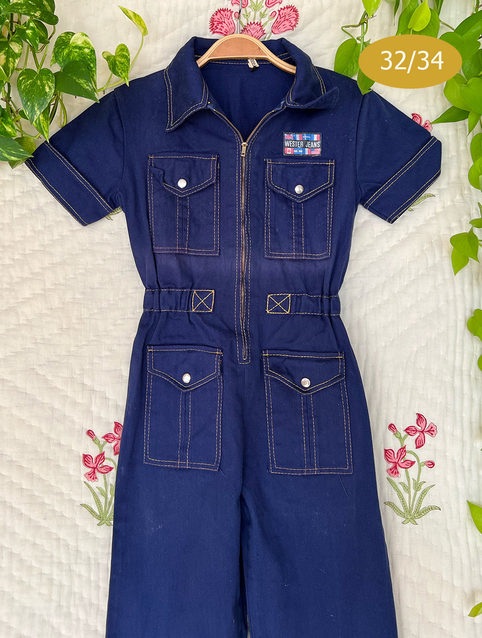 90's Unique Blue Overall