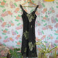 90's Black Polka Dot Dress with Details