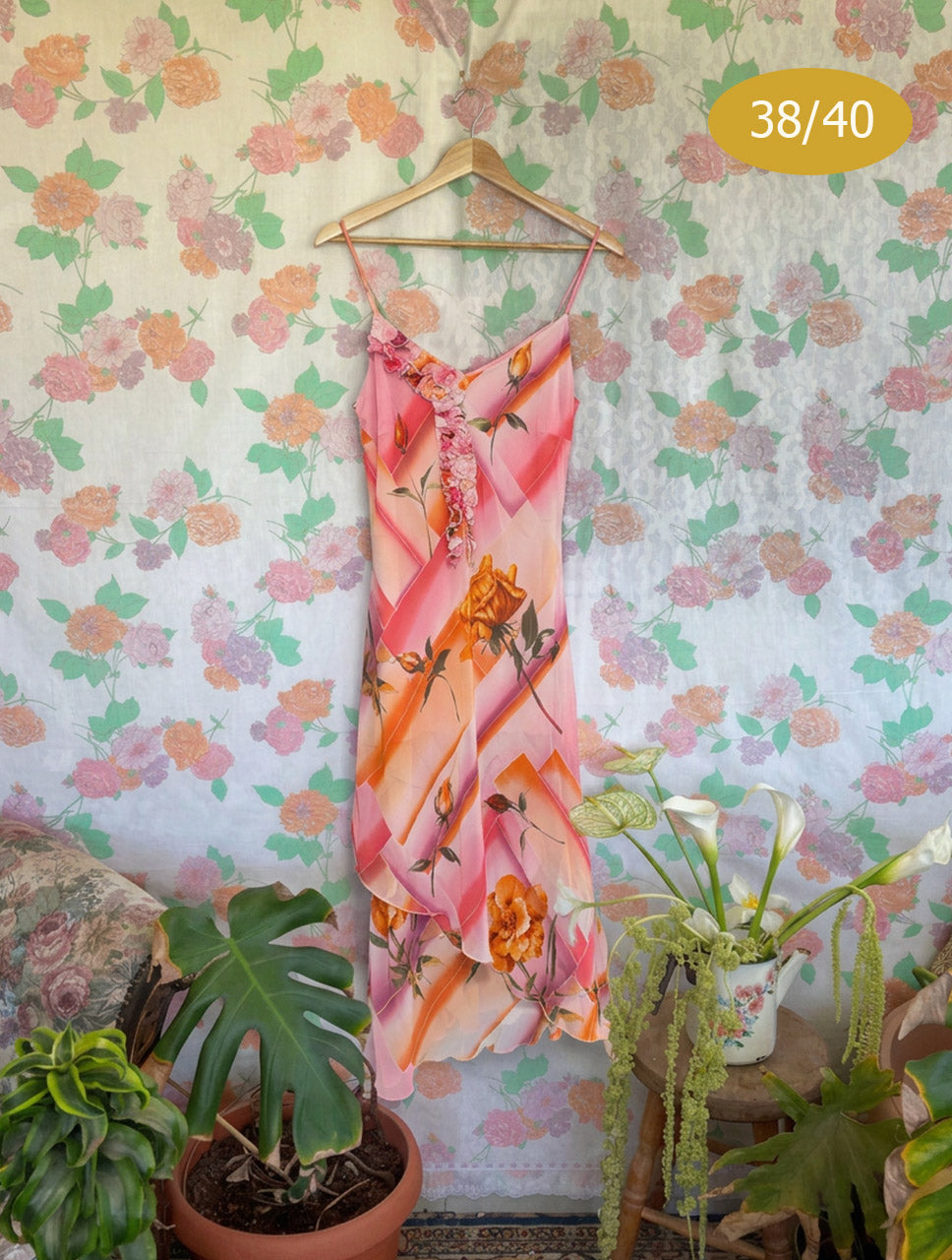 90's Floral Slip Dress