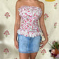 Floral Ruffle Cropped Top