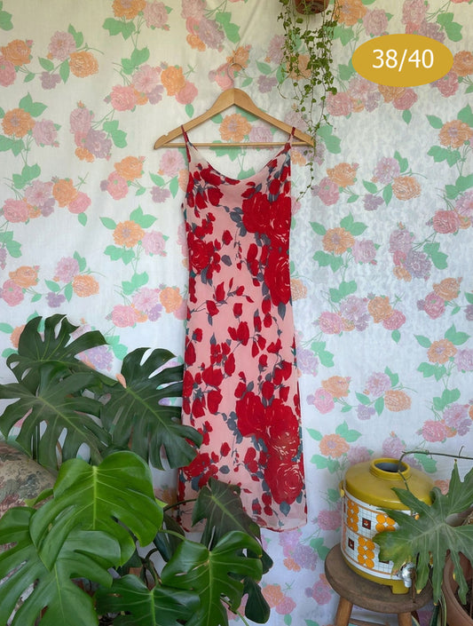 90's Roses Slip Dress