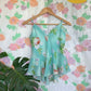 Vintage Aqua Floral Top