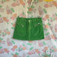 2000's Lime Corduroy Mini Skirt