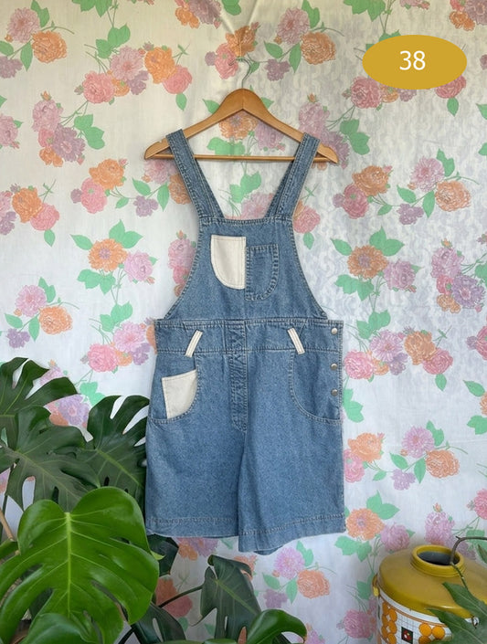 90's Detailed Denim Jumpsuit