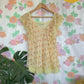 90's Yellow Floral Blouse