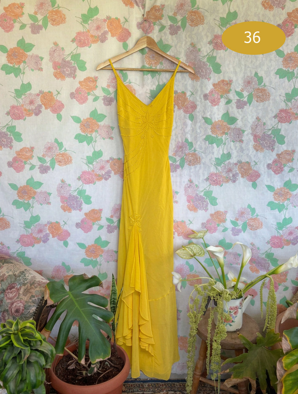 90's Yellow Iconic Gown