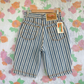 90's Deadstock Striped Denim Bermuda