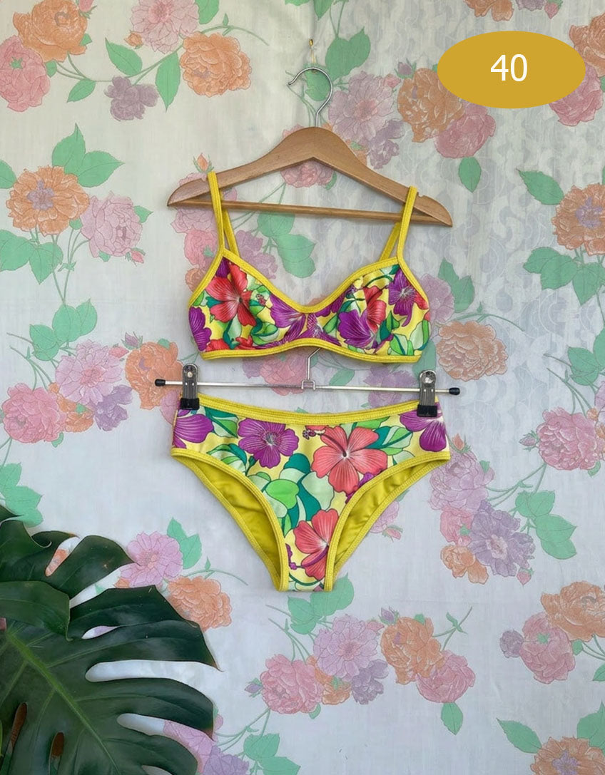90's Tropical Floral Bikini