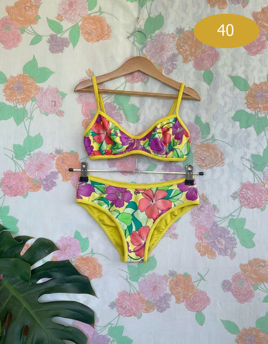 90's Tropical Floral Bikini