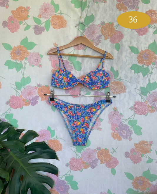 90's Iconic Floral Bikini Set