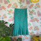 90's Floral Green Skirt