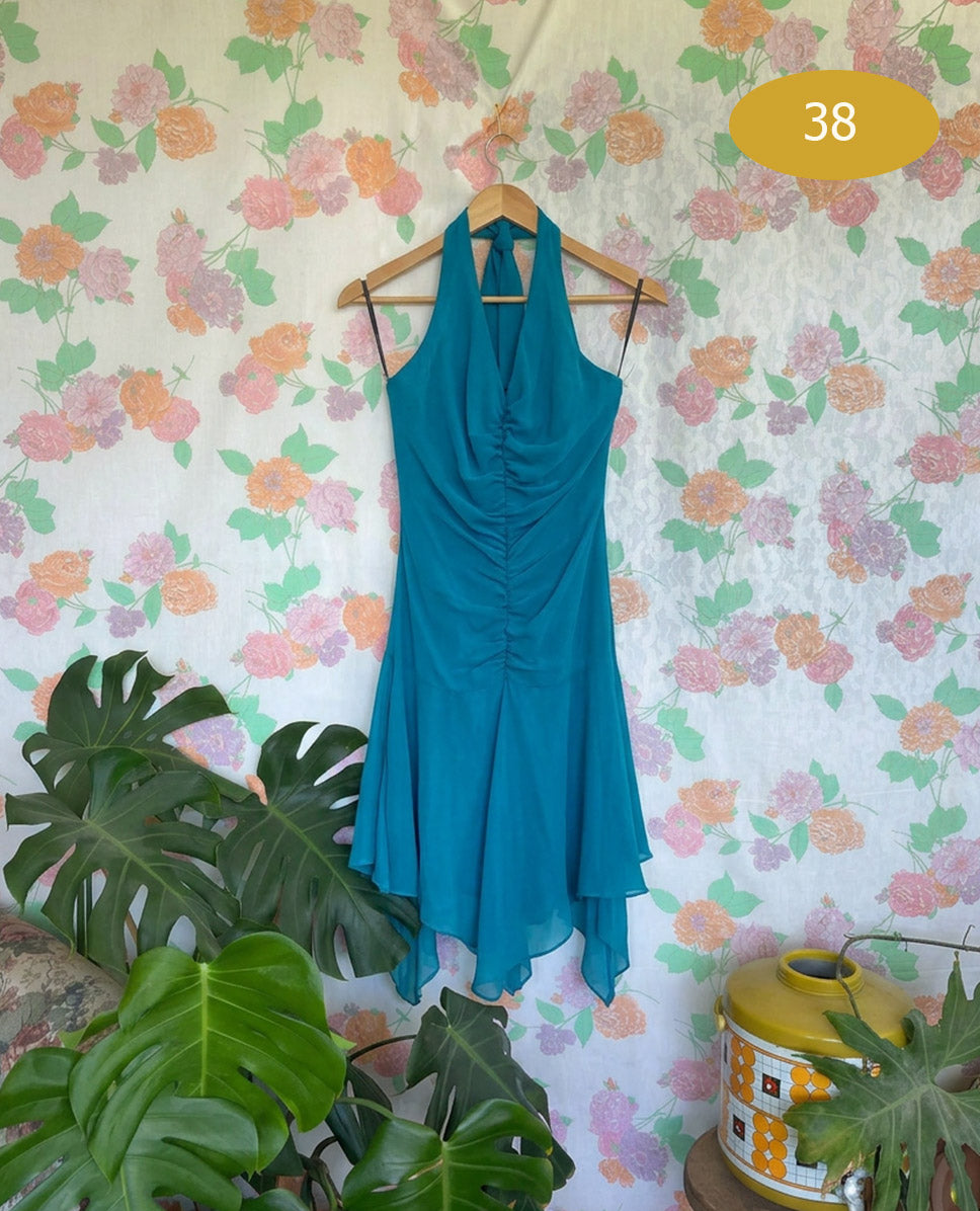 00's Iconic Draped Dress