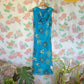 90's Blue Floral Slip Dress
