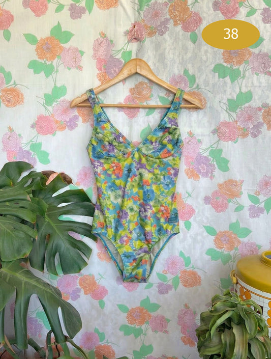 90's Garden One Piece Swimsuit