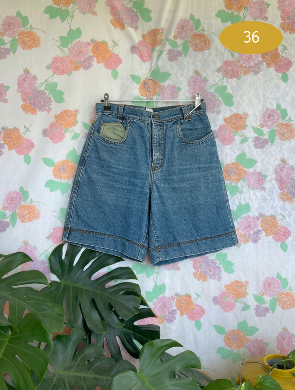 90's Patchwork Denim Shorts
