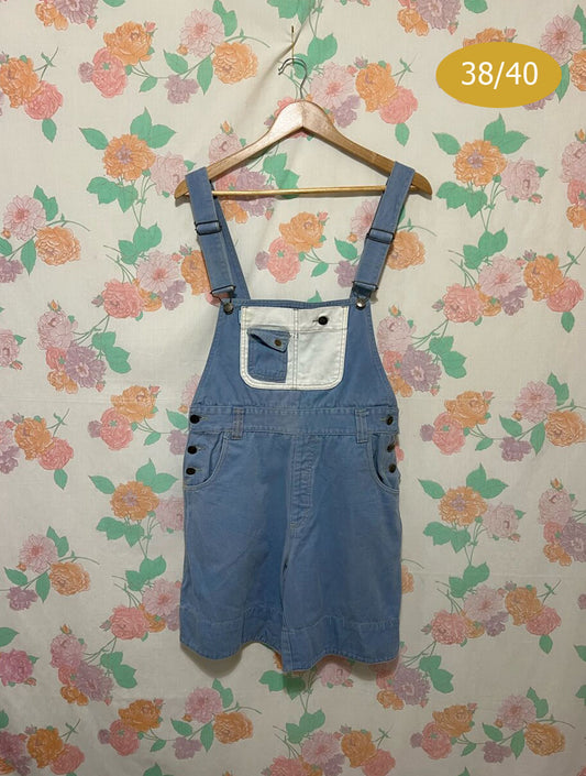 90's Light Blue Denim Jumpsuit