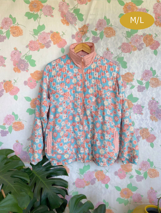 90s Floral Windbreaker