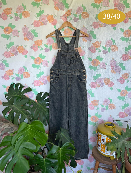 90's Grey Vintage Denim Overalls