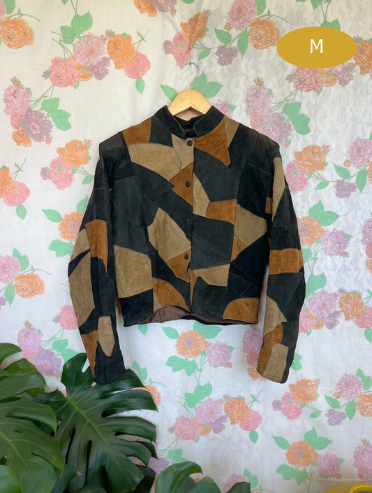 80's Leather Patchwork Jacket