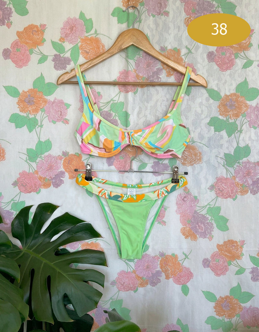 90's Printed Bikini Set