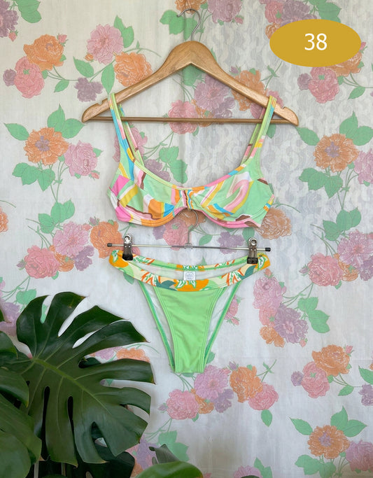 90's Printed Bikini Set