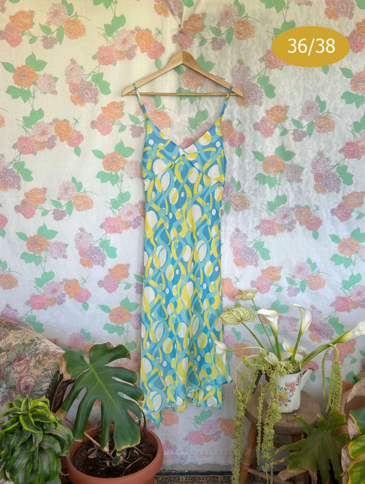 90's Printed Floral Dress