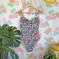 90's Deadstock Acqua Mundi Floral Swimsuit