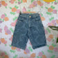 90's Printed Denim Bermuda